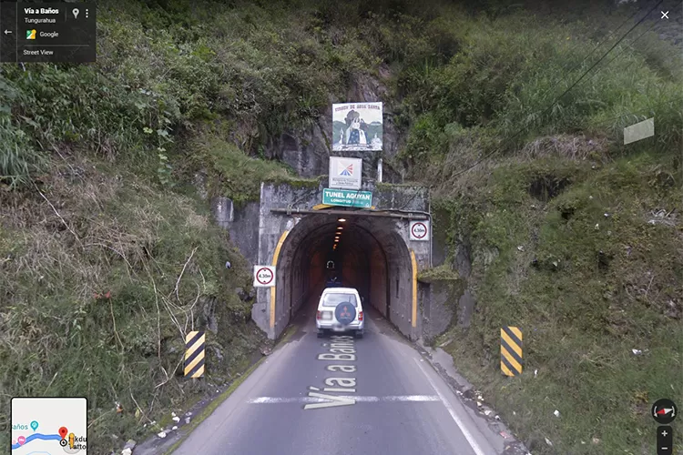 El acceso del túnel donde se accidentó Beccari.