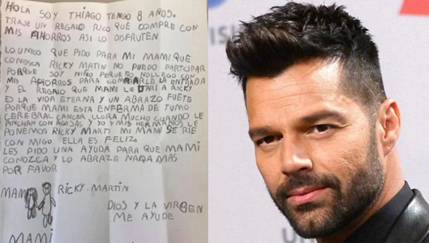 Gastó sus ahorros para que su mamá que tiene cáncer conozca a Ricky Martin