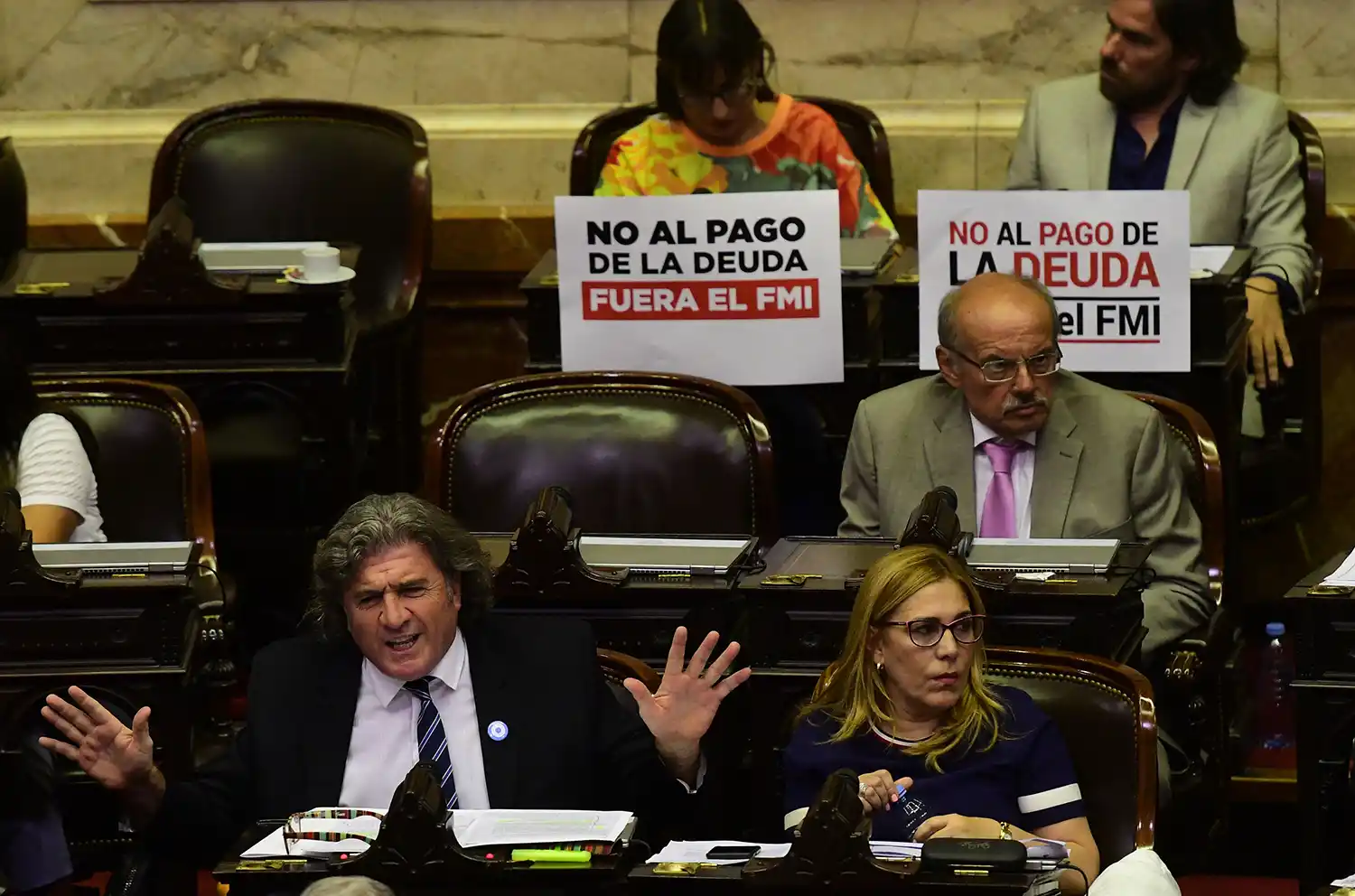 El diputado mendocino por Unidad y equidad federal, José Luis Ramón, expone en el recinto, durante el informe del ministro de Economía, Martín Guzmán