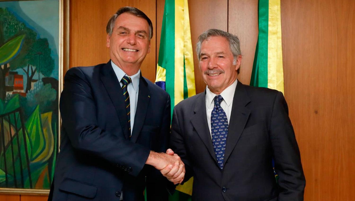 Jair Bolsonaro y Felipe Solá.