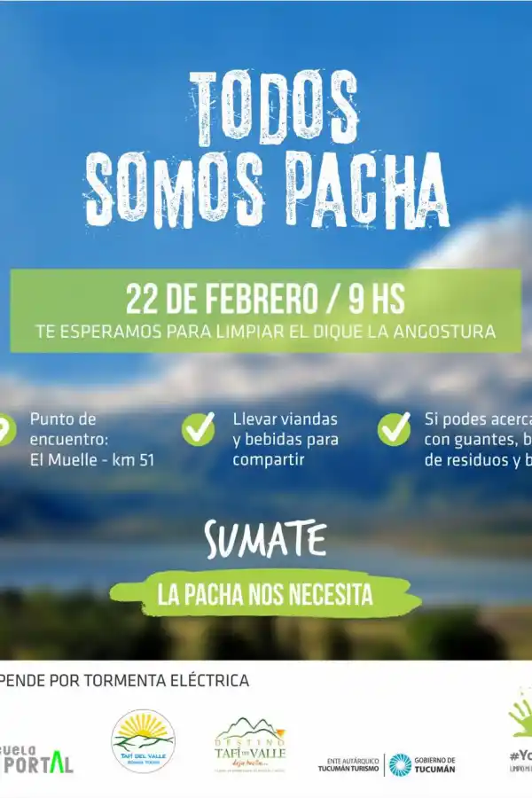 Súper homenaje a la Pachamama, la iniciativa que busca limpiar La Angostura