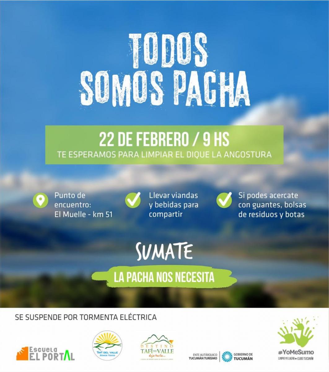 Súper homenaje a la Pachamama, la iniciativa que busca limpiar La Angostura
