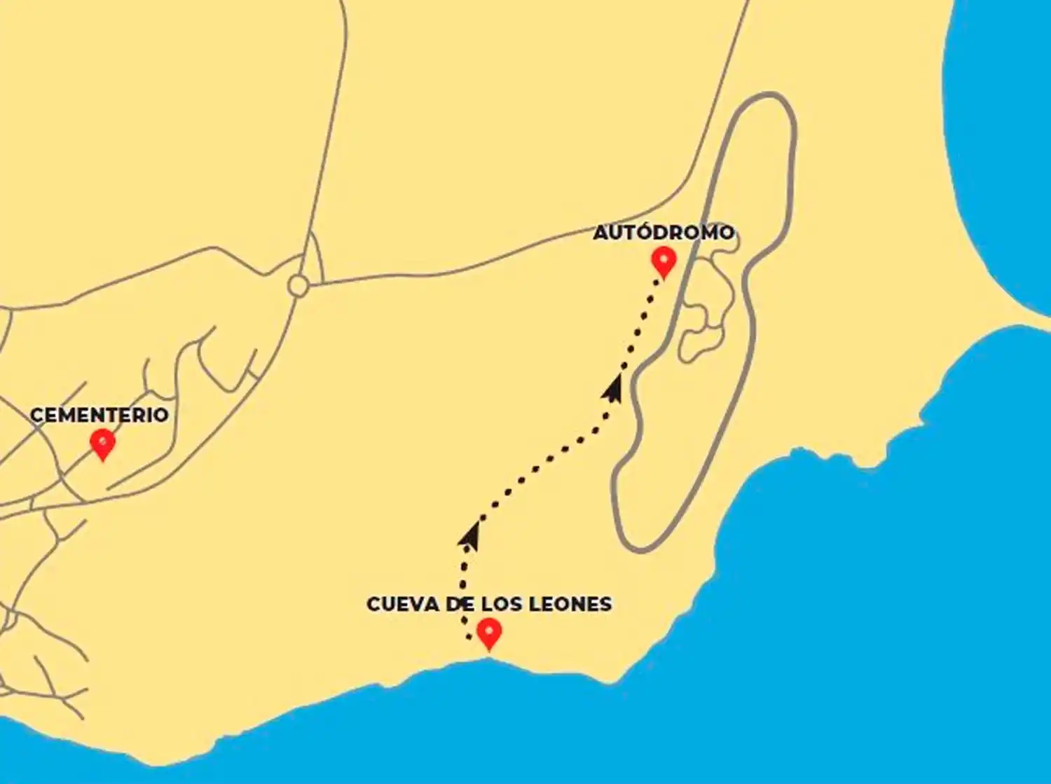 ENSANGRENTADA Y DESCALZA. El recorrido que hizo la mujer para pedir ayuda.