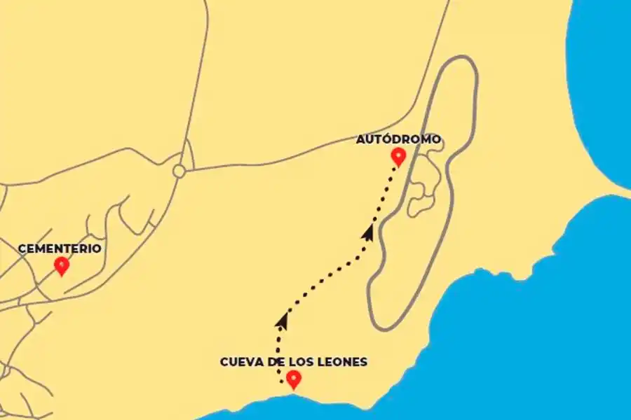 ENSANGRENTADA Y DESCALZA. El recorrido que hizo la mujer para pedir ayuda.