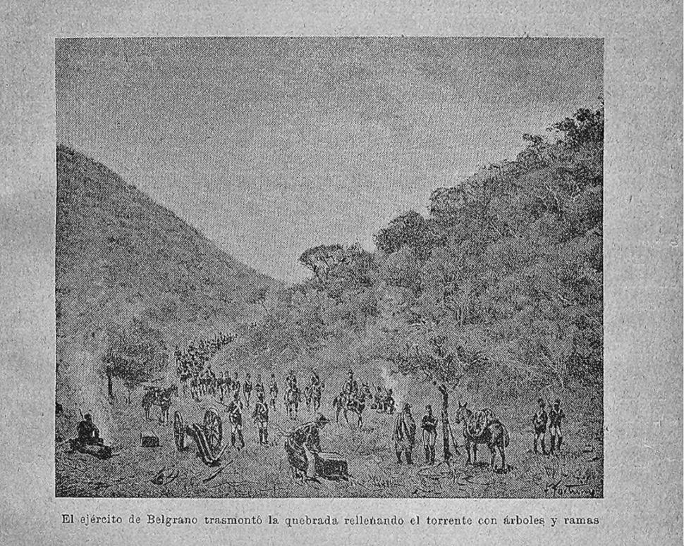 RUMBO AL COMBATE. El ejército triunfador se encamina al campo de batalla, la mañana del 20 de febrero de 1813. 