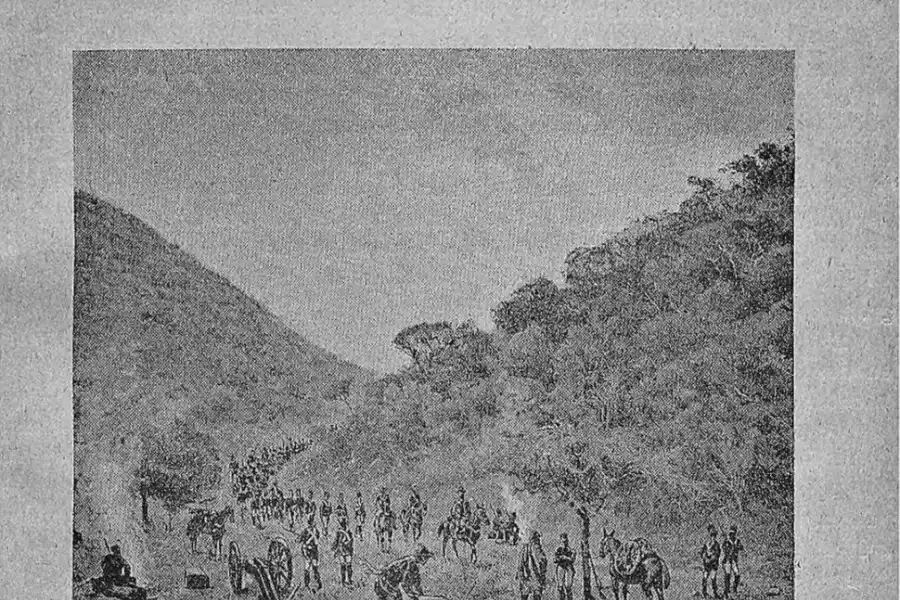 RUMBO AL COMBATE. El ejército triunfador se encamina al campo de batalla, la mañana del 20 de febrero de 1813. 