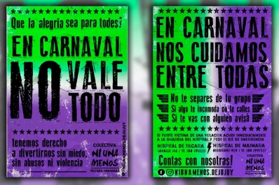 Afiches y spots contra la violencia de género en el carnaval de Jujuy