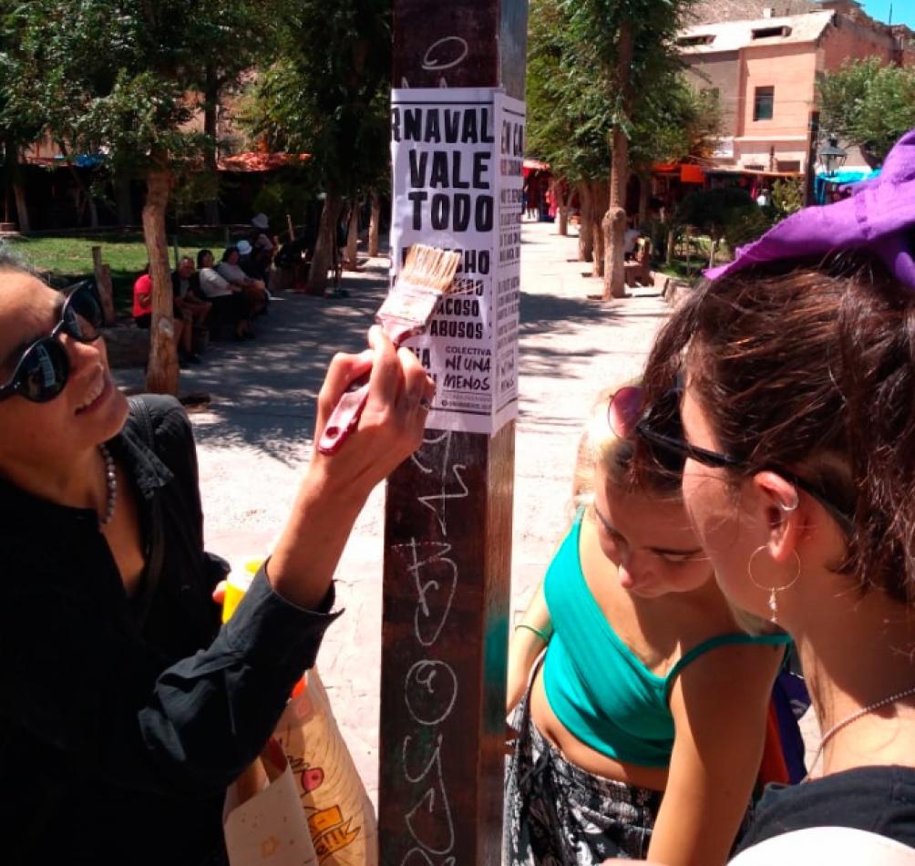 Afiches y spots contra la violencia de género en el carnaval de Jujuy