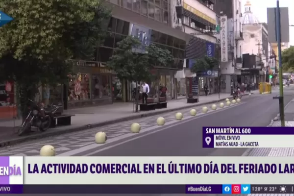 Escasa actividad comercial en el último día del feriado largo