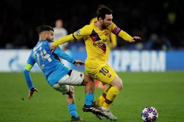 Messi, anulado por Napoli
