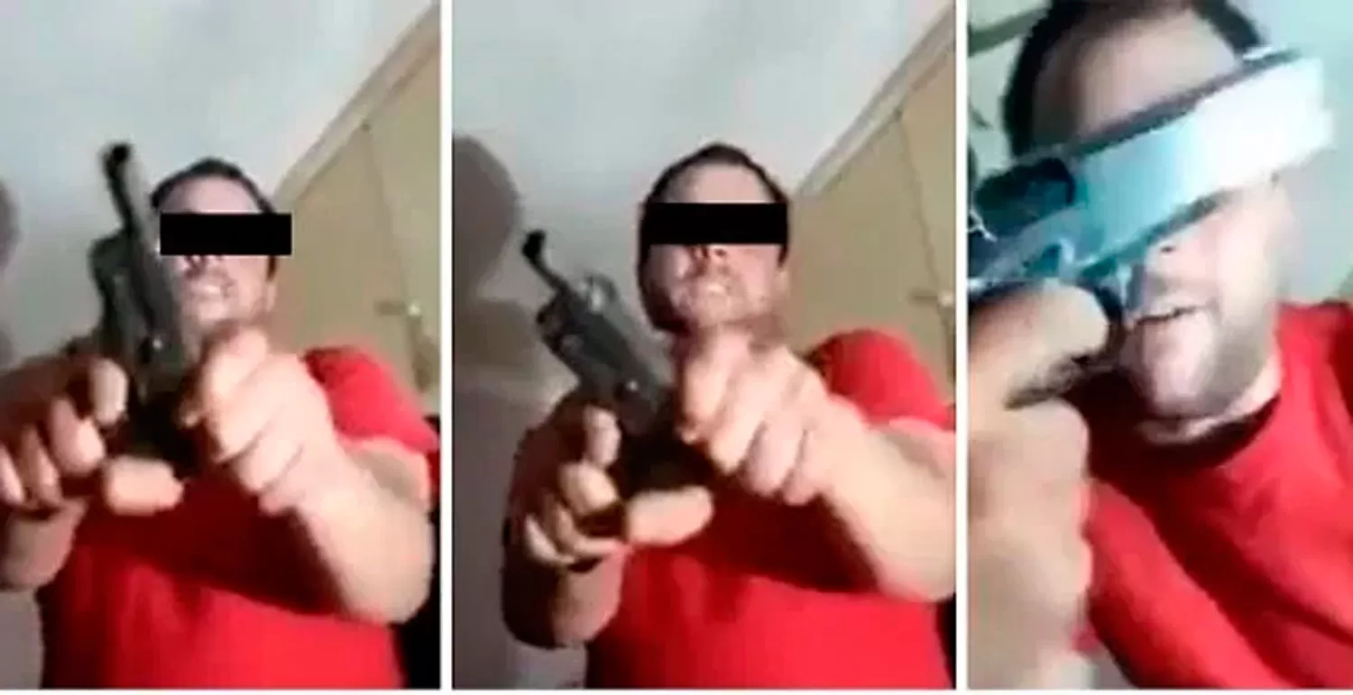 Enjuiciarían a un delincuente que difundió un video en el que amenaza a la Policía con un arma