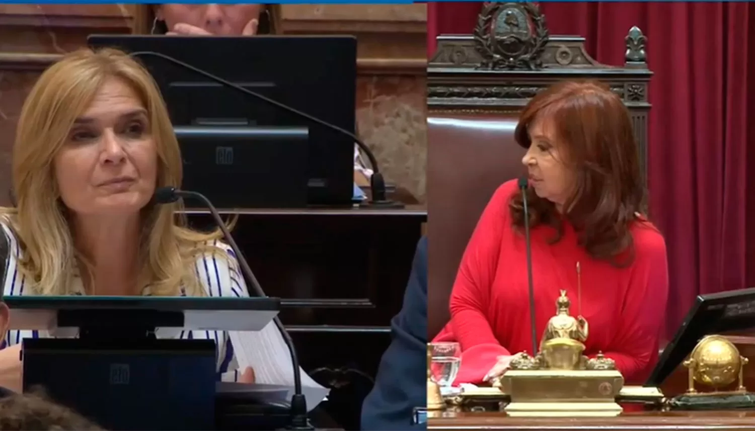 CRUCE LINGÜÍSTICO. Elías de Pérez y Cristina Fernández vienen protagonizando idas y vueltas en torno al género del sustantivo que refiere al cargo de la ex mandataria en el Senado.