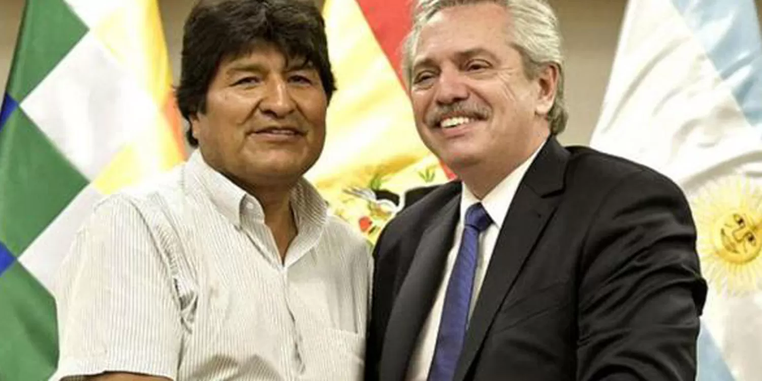 EVO MORALES Y ALBERTO FERNÁNDEZ. FOTO DE ARCHIVO.