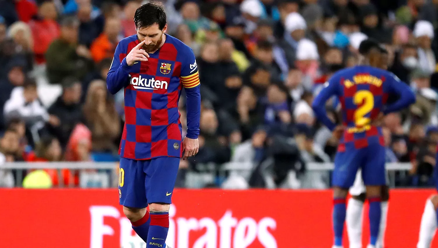 Messi no pudo hacer demasiado para cambiar la historia en la capital española. REUTERS 