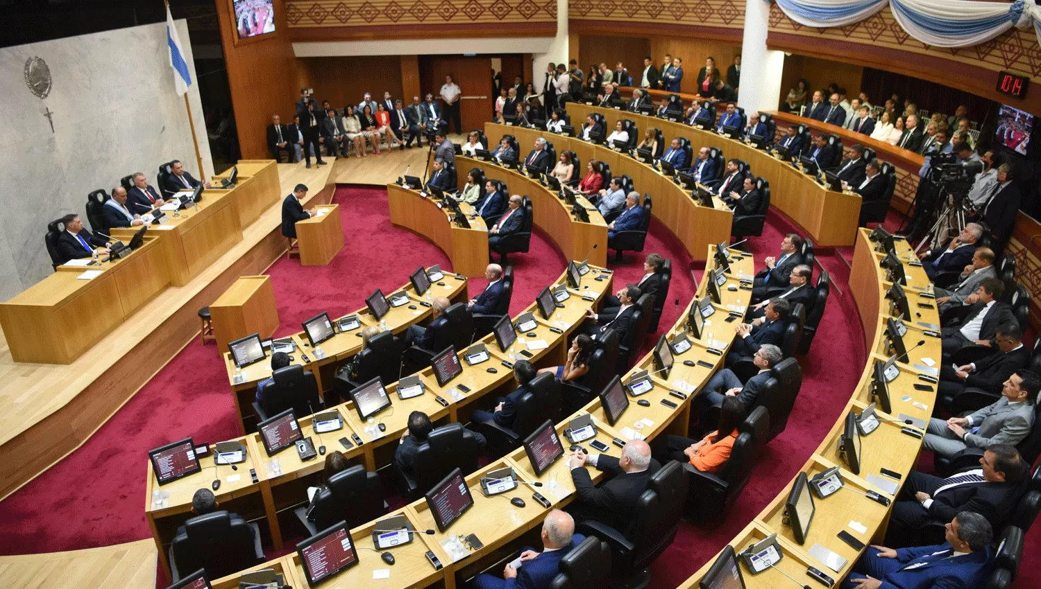 El recinto en la apertura de sesiones legislativas.