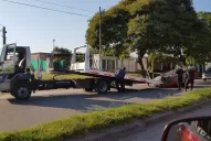 Un auto volcó en avenida Ejército del Norte al 1.500