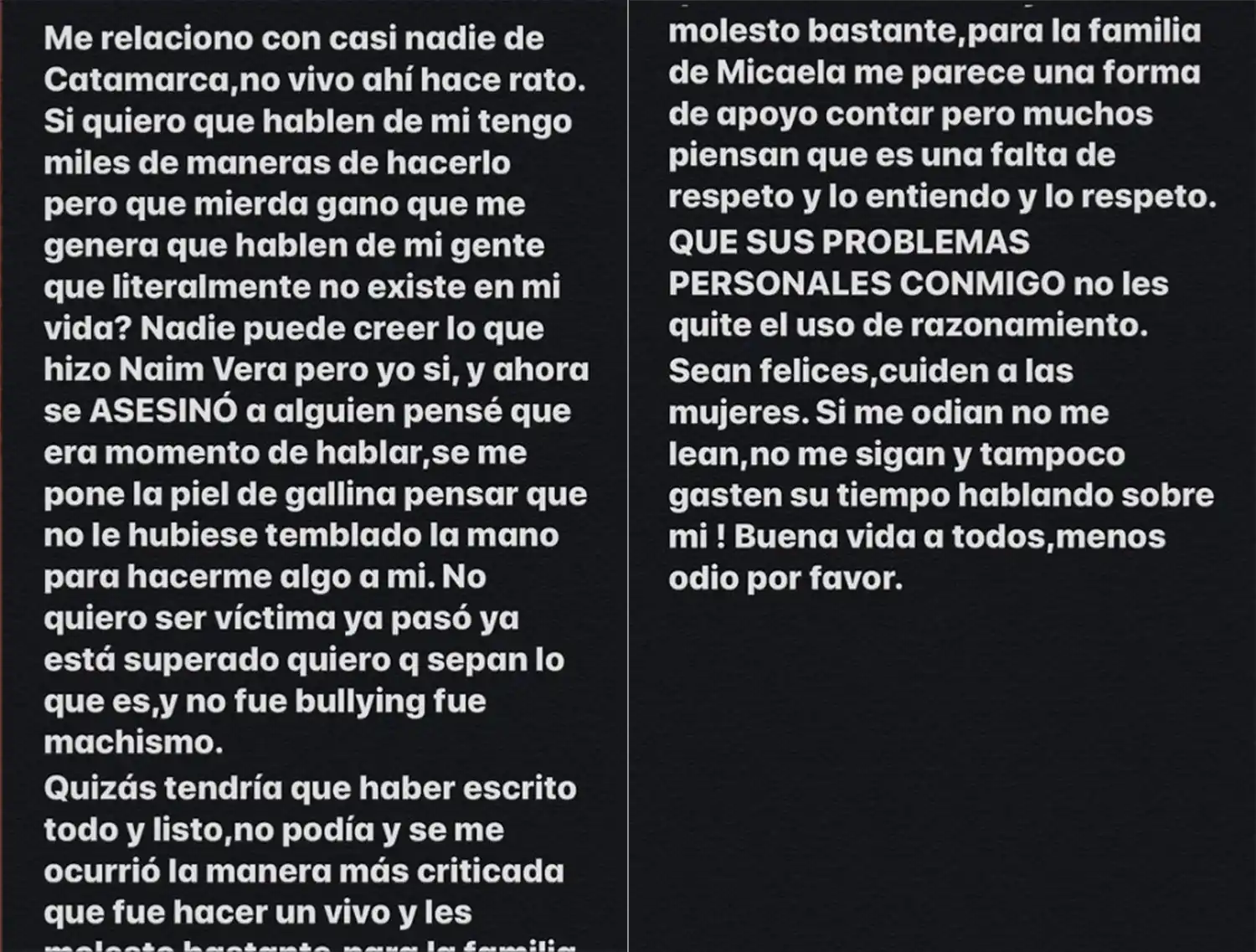 Una joven contó que fue víctima del femicida de Catamarca y que por eso abandonó el país