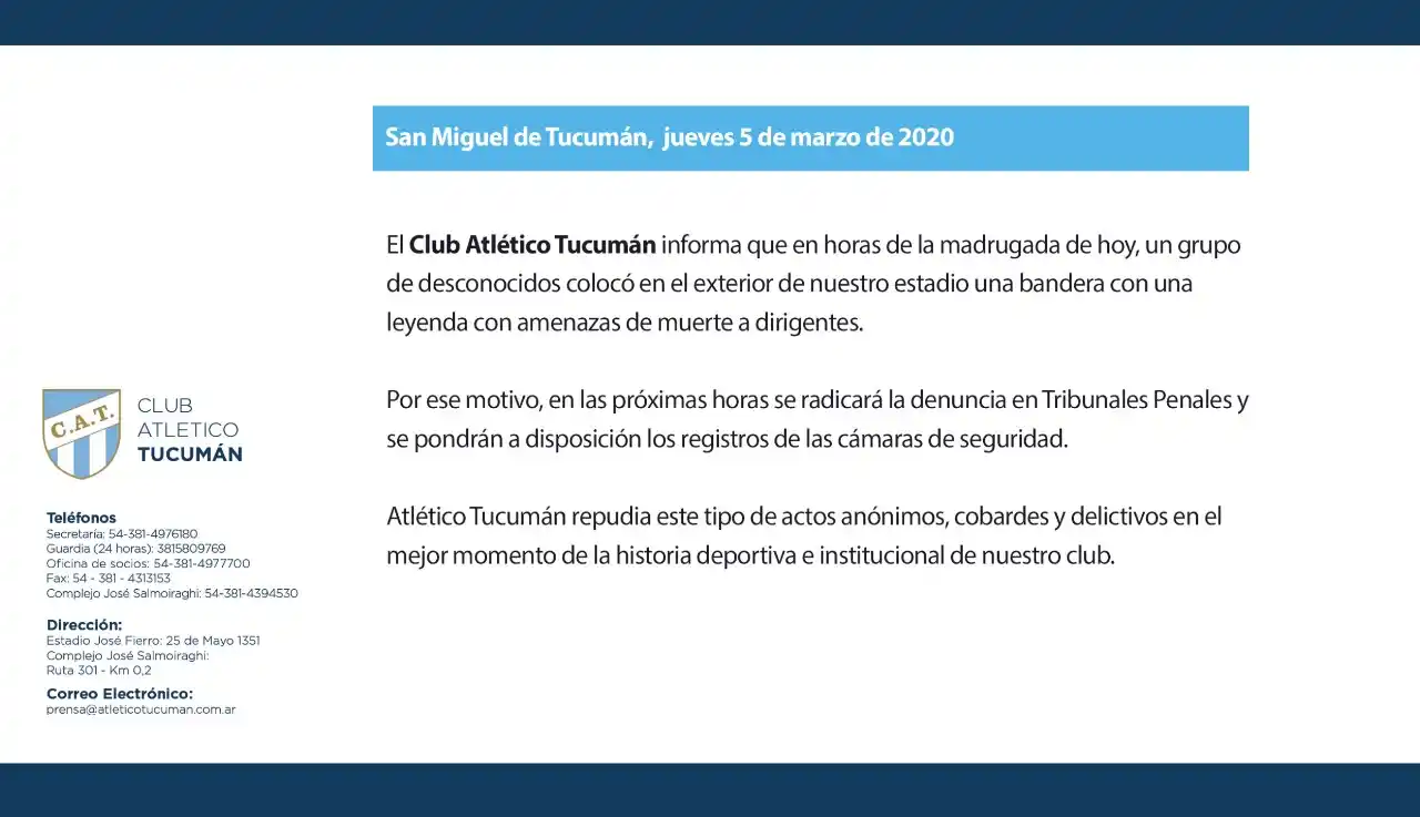 La grave amenaza que apareció en el Monumental: cuando maten a un dirigente nos van a respetar