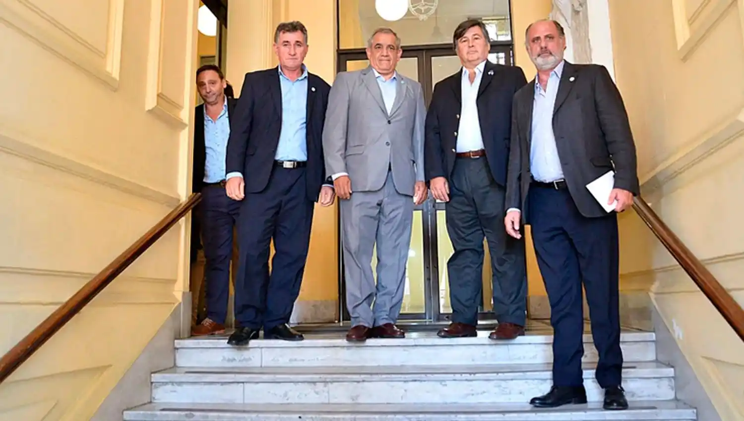 Dirigentes de la Mesa de Enlace.