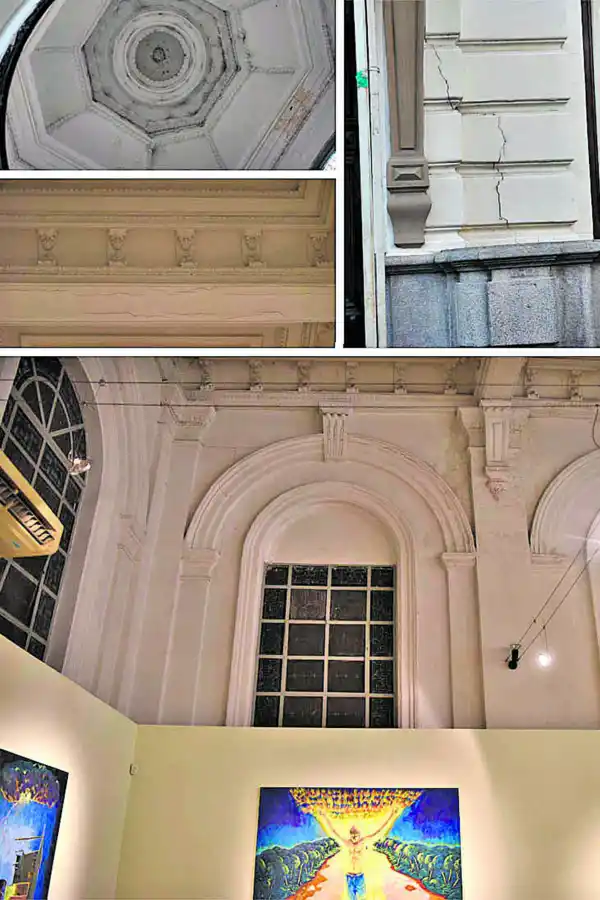 DIVERSOS PROBLEMAS. Grietas y molduras dañadas afectan el interior.