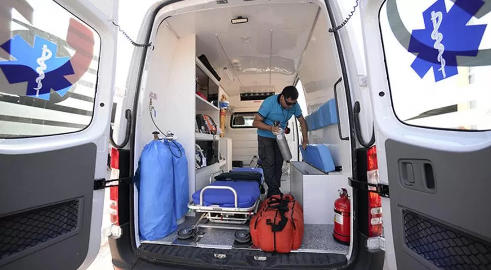 EMERGENCIA. La Provincia dispuso una ambulancia especial para traslados, si apareciera un caso de coronavirus.  comunicaión pública