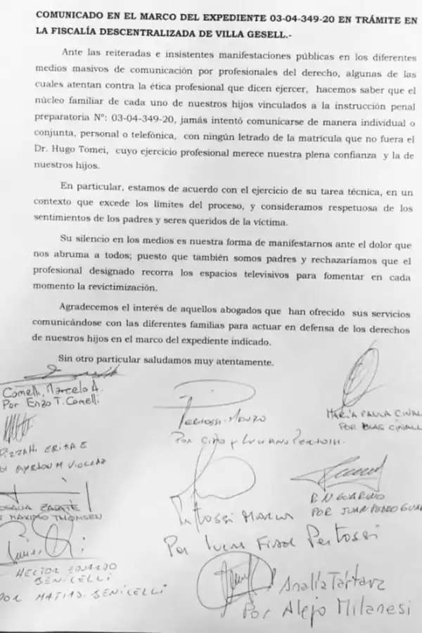 Crimen de Fernando: los familiares de los rugbistas rompieron el silencio