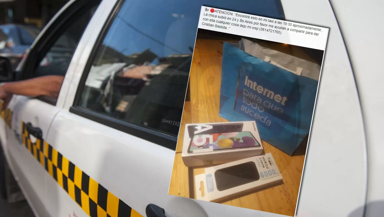 Un tucumano encontró un celular nuevo en su taxi y buscó a la dueña por Facebook