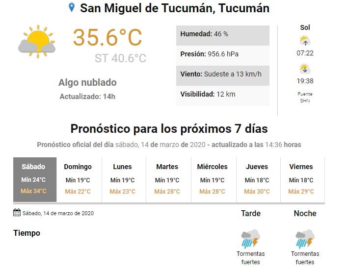 Tucumán, en alerta por fuertes tormentas y posible caída de granizo