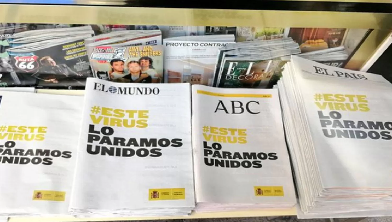 Diarios españoles unieron sus tapas para concientizar sobre el coronavirus