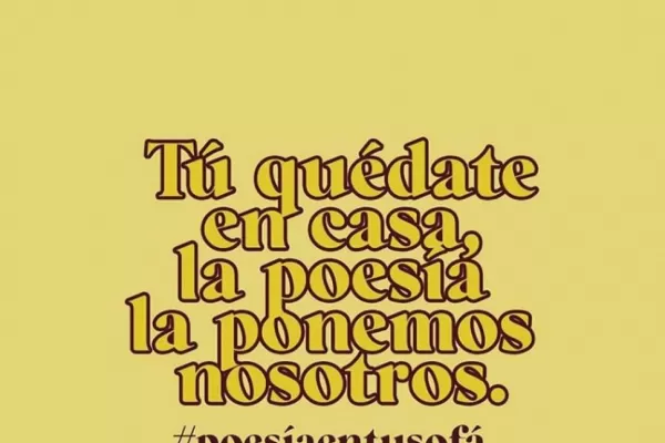 Poesía en tu sofá: una divertida propuesta internacional dirigida a quienes cumplen con la cuarentena