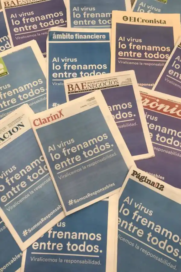 Los diarios de todo el país unieron sus tapas para lanzar la campaña de prevención #SomosResponsables