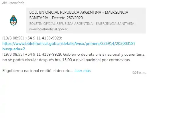 El Gobierno adivierte sobre un falso texto de decreto que está circulando en las redes