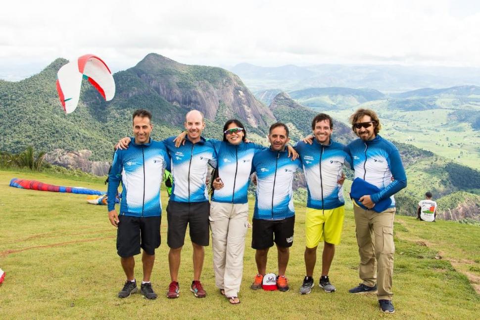 EQUIPO. La selección argentina, con Martín Romero Garayzabal, Michel Guillemot, Shauin Kao, Pablo Mastricchio, Federico Rodríguez y Adrián Acosta.