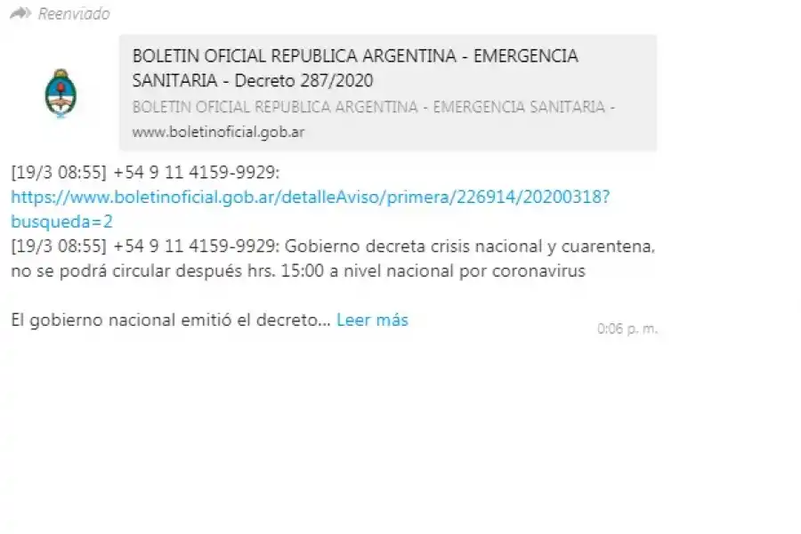 El Gobierno adivierte sobre un falso texto de decreto que está circulando en las redes