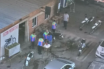 Inspectores de tránsito aprovecharon la cuarentena para hacer un asado