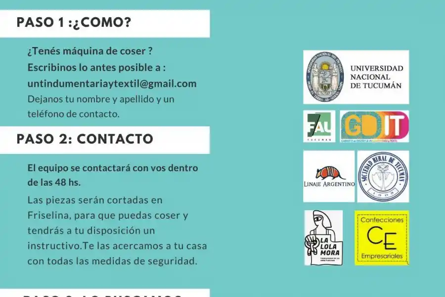 Manos solidarias en tiempos de cuarentena: los tucumanos se unen para ayudar a los médicos