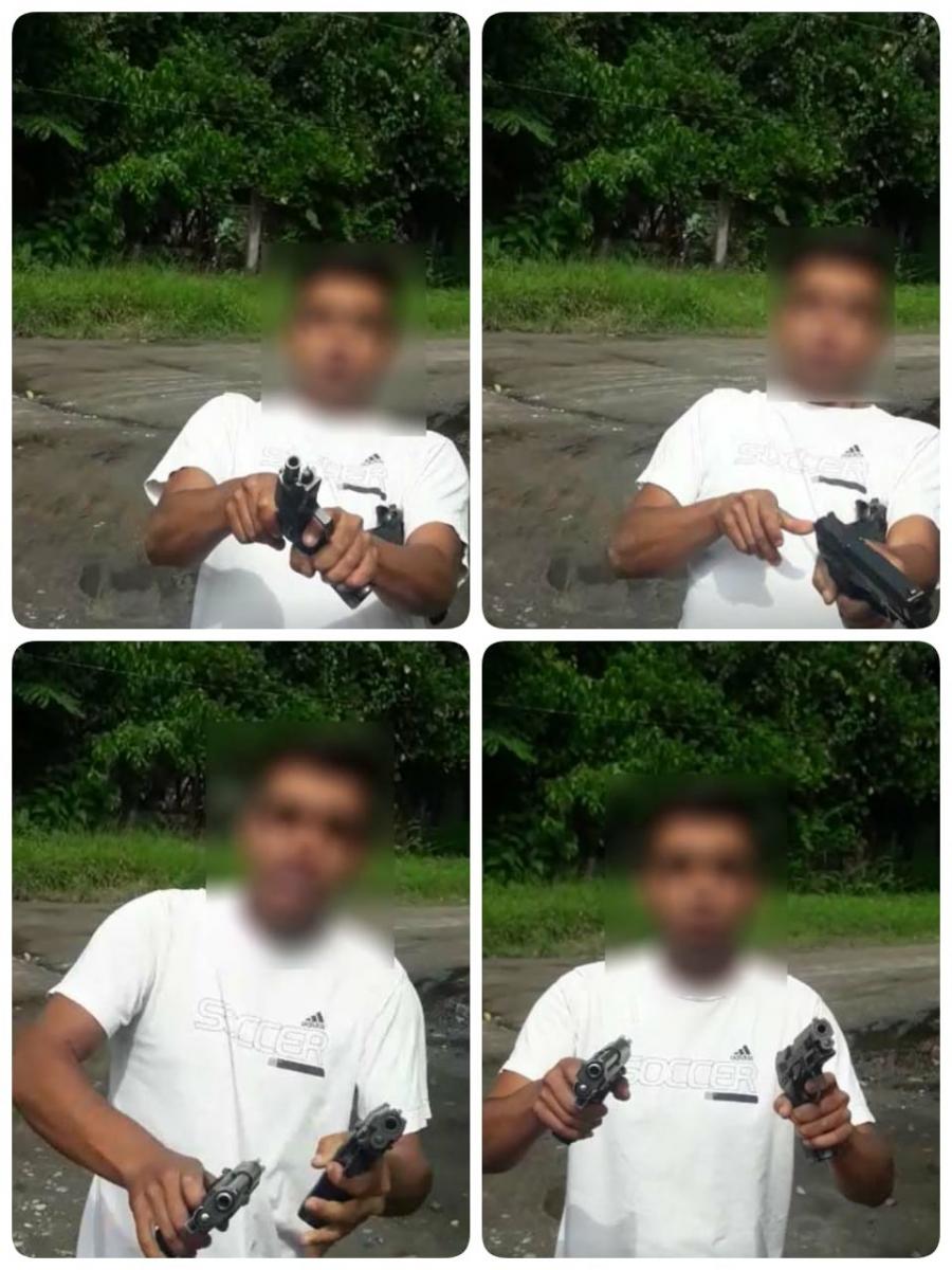 Se filmó con armas y subió el video a las redes: lo atraparon con drogas y medio millón de pesos