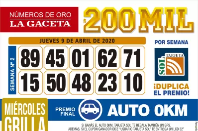 Los Números de Oro de LA GACETA