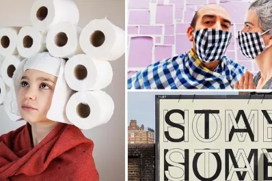 Obras con papel higiénico y barbijos para el primer museo al aislamiento por coronavirus