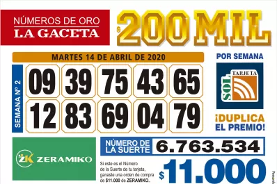 Los Números de Oro de LA GACETA