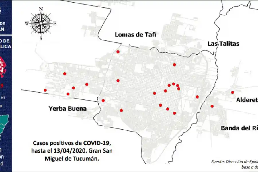 Las zonas con los casos detectados de covid-19 en el área metropolitana. 