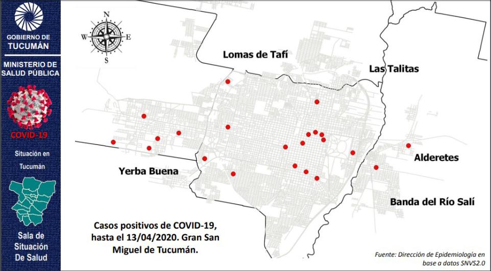 Las zonas con los casos detectados de covid-19 en el área metropolitana. 