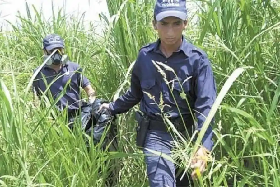 RASTRILLAJE. La Policía encontró seis partes del cuerpo de Margarita del Valle Pereyra en diferentes lugares.