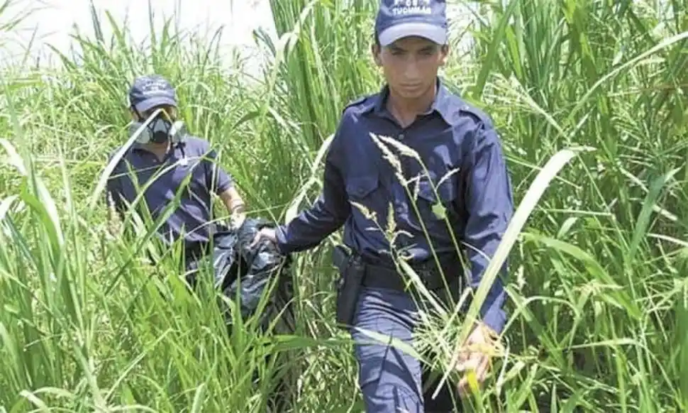 RASTRILLAJE. La Policía encontró seis partes del cuerpo de Margarita del Valle Pereyra en diferentes lugares.