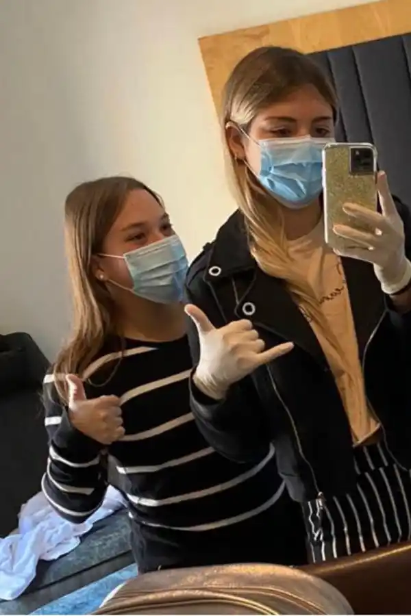 EN EL HOTEL. Fue una parada para descansar, antes del tormento en tierra argentina.