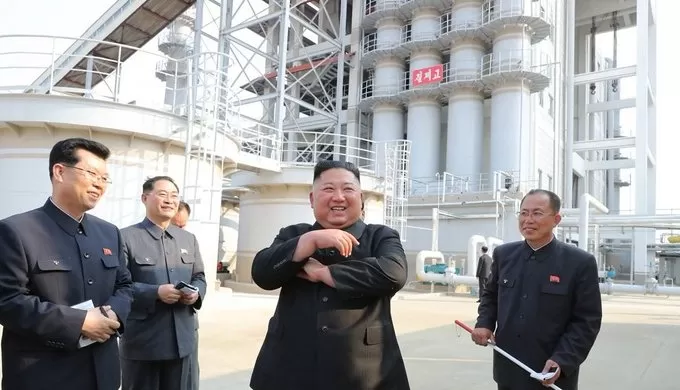 La imagen que fue difundida por la televisión de Corea del Norte. 
