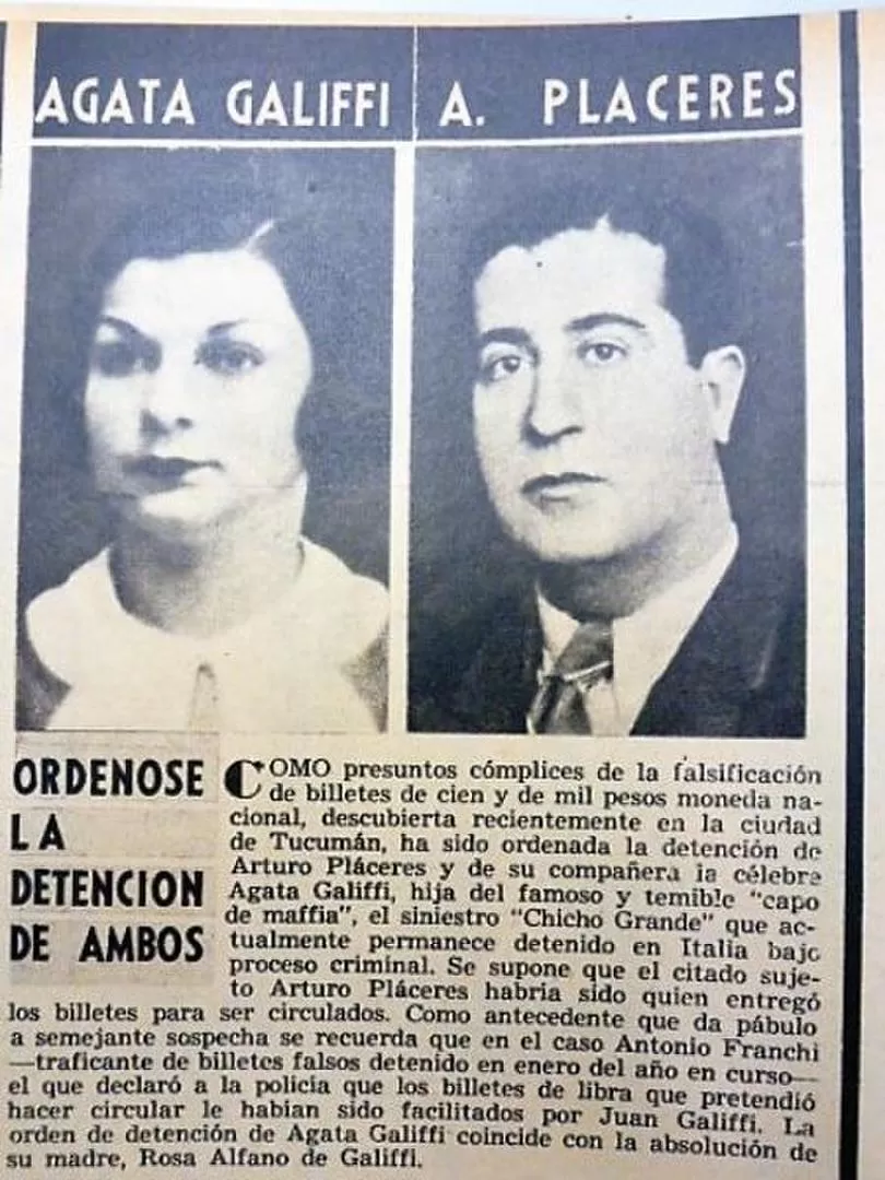 LOS SOSPECHOSOS. Ágata Galiffi y su amante Arturo “El Gallego” Pláceres. la gaceta / Archivo