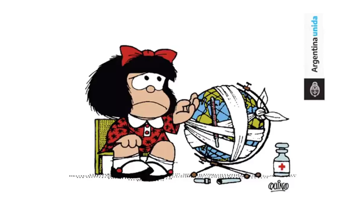UN ÍCONO. Mafalda, de Quino, es el símbolo de la campaña que llegó hoy a los medios gráficos y a las redes sociales. 