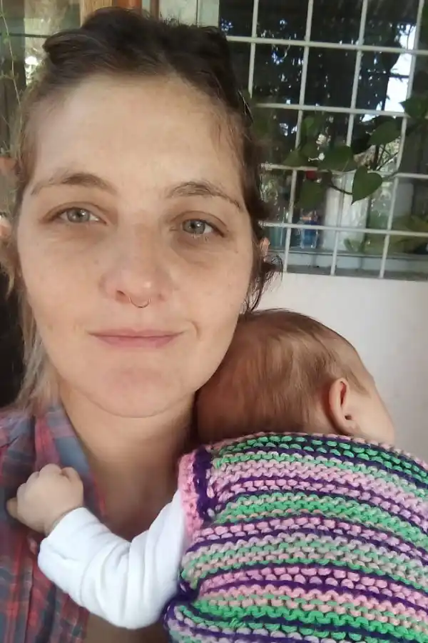 Sofía Nagle y su bebé 