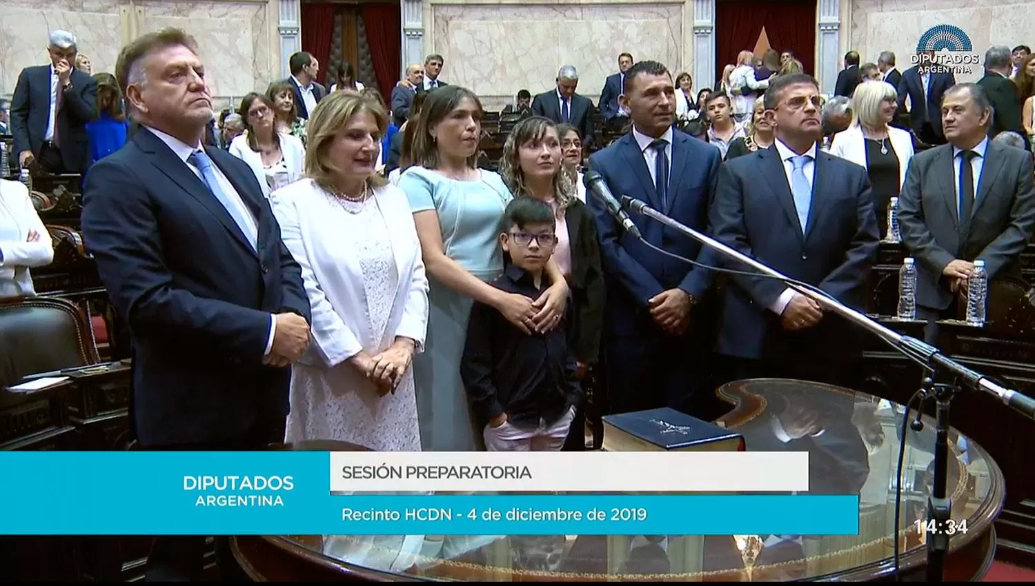 CINCO DE LOS FIRMANTES. Amaya, Ascárate, Carrizo, Leito y Cisneros (quien dio a conocer la nota a la AFA), en el acto de jura.